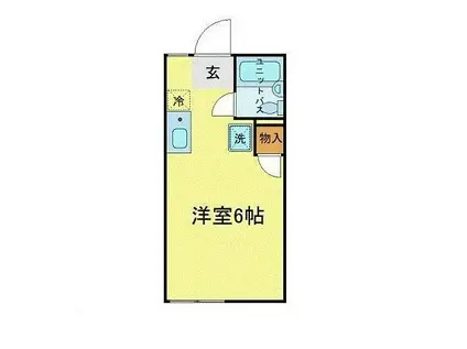 エルベ駒沢(ワンルーム/2階)の間取り写真