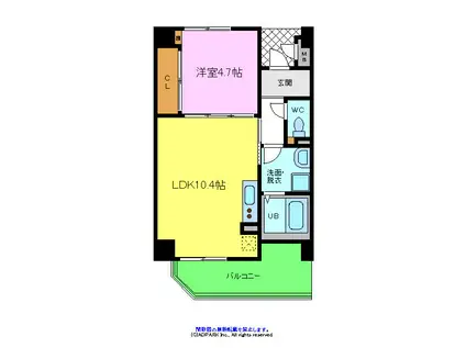 エクセル三国ヶ丘Ⅲ(1LDK/2階)の間取り写真