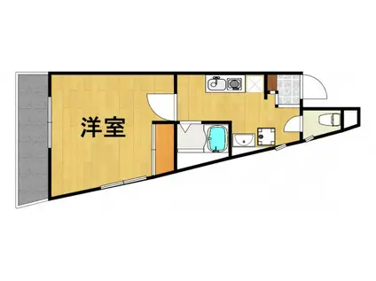 COZYセイケン五番館(1K/2階)の間取り写真