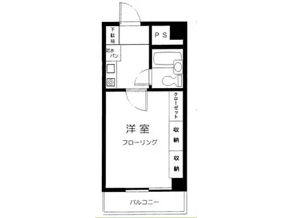 エルヴィーナ板橋(1K/3階)の間取り写真
