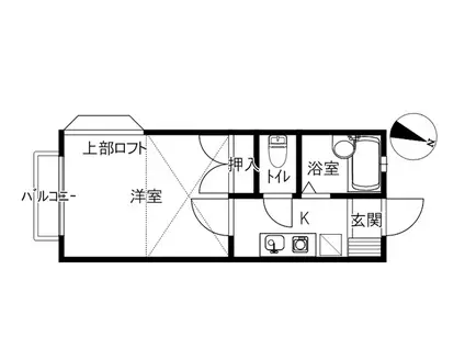 コートボジュール(1K/1階)の間取り写真