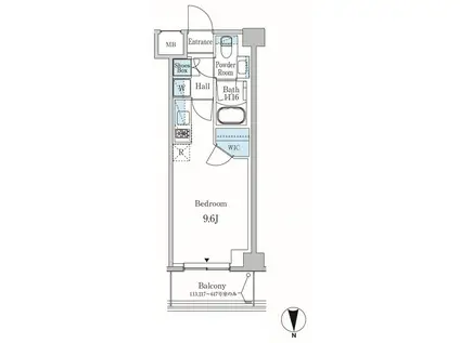 パークアクシス東蒲田(ワンルーム/5階)の間取り写真