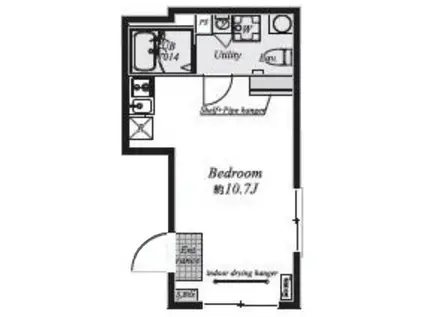 プラチナフォルム西大井(ワンルーム/2階)の間取り写真