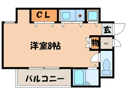 シティパレス天神南(ワンルーム/3階)の間取り写真