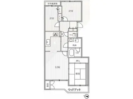 TSGARDEN横浜反町(3LDK/2階)の間取り写真