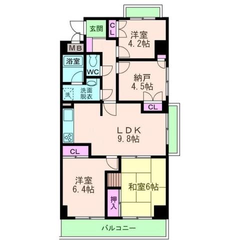パレ・プルミエール(4LDK/6階)の間取り写真