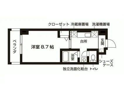 NASIC MATE 梨園(1K/5階)の間取り写真