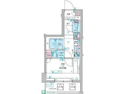 ジェノヴィア桜上水II(1K/5階)の間取り写真
