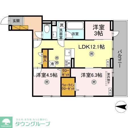 B-KUBUS(3LDK/3階)の間取り写真