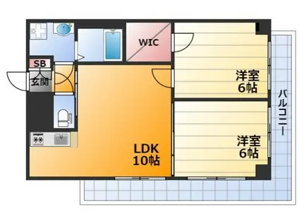 ノルデンタワー新大阪(2LDK/15階)の間取り写真