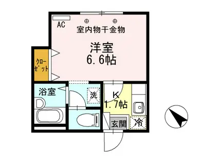 ブリーズ千石(1K/1階)の間取り写真