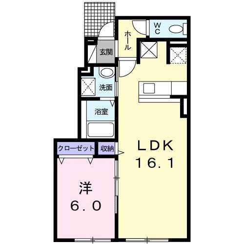 VIVACEI(1LDK/1階)の間取り写真