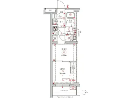 クレイシアIDZ大泉学園(2K/1階)の間取り写真