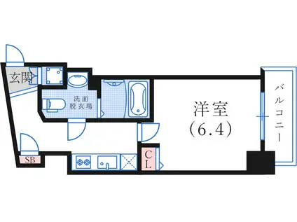 GP KOBE STATION(1K/9階)の間取り写真