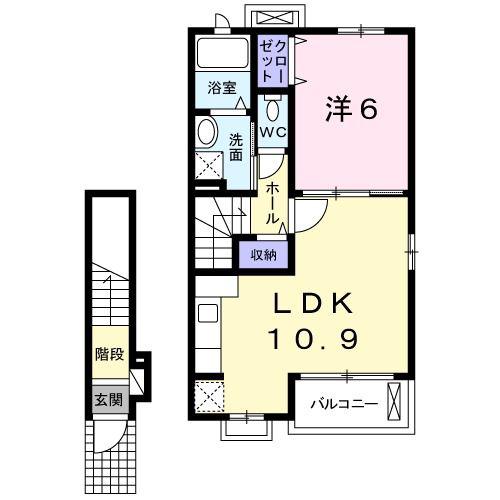 サンレミ真時II(1LDK/2階)の間取り写真