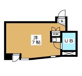 朝霞ロイヤルコーポ(ワンルーム/2階)の間取り写真