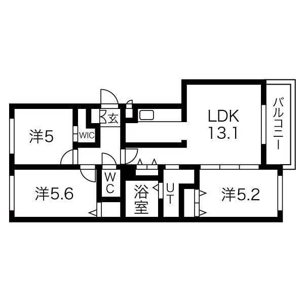 オール裏参道(3LDK/3階)の間取り写真