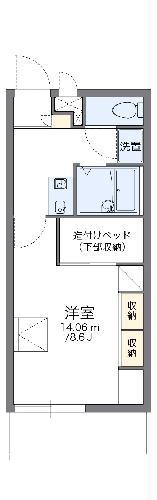 レオパレスグランプリ(1K/1階)の間取り写真