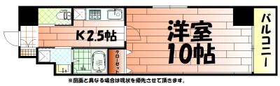 リード室町(1K/9階)の間取り写真