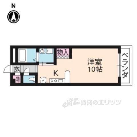 MARVELOUS納屋町(1K/1階)の間取り写真