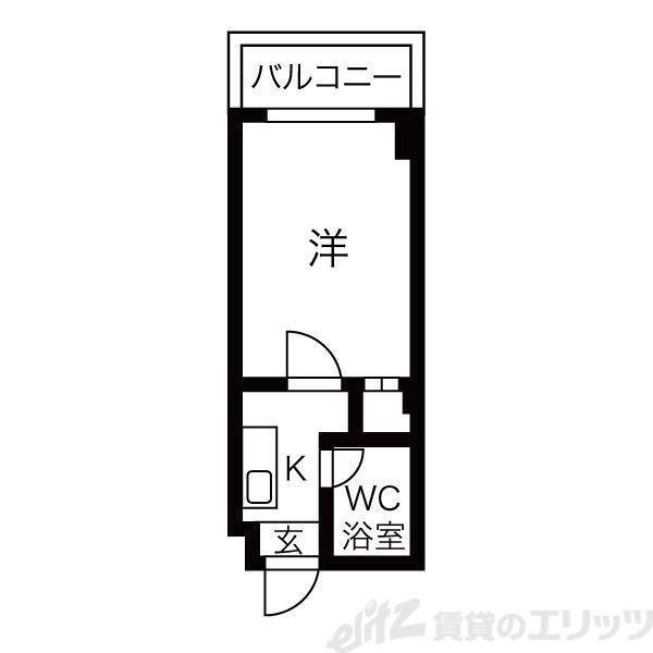 マンション セレーネ(1K/10階)の間取り写真
