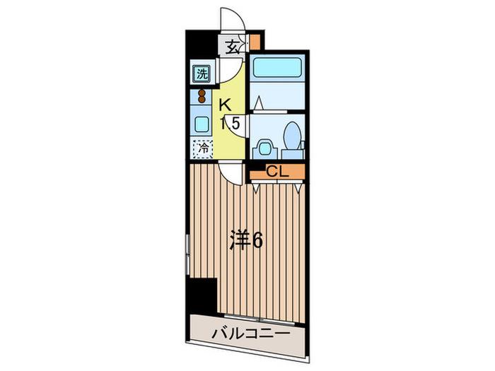 レジディア日本橋人形町II(1K/5階)の間取り写真
