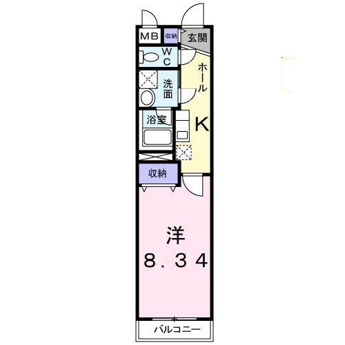 プリマヴェーラ大倉山(1K/3階)の間取り写真