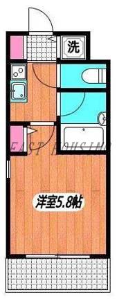 ザ・パーククロス市ヶ谷(1K/1階)の間取り写真