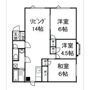 エステーハイツ(3LDK/2階)の間取り写真