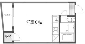 コンフォート緑橋(ワンルーム/1階)の間取り写真