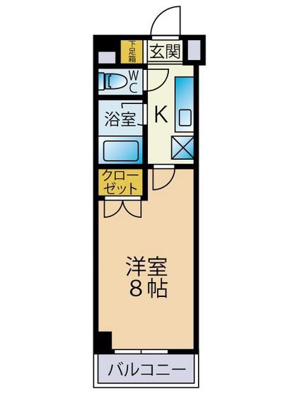 塩田商事ビル(1K/2階)の間取り写真