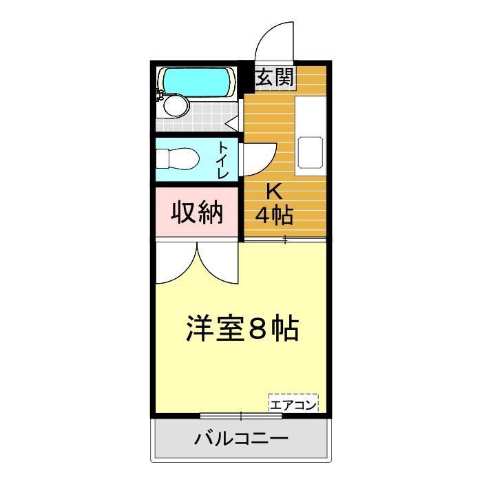 コーポ立野(1K/3階)の間取り写真