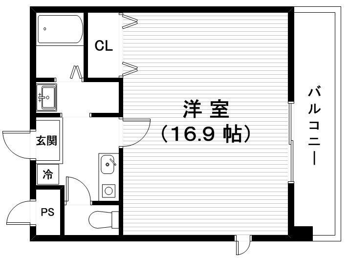 MMS-II(1K/5階)の間取り写真