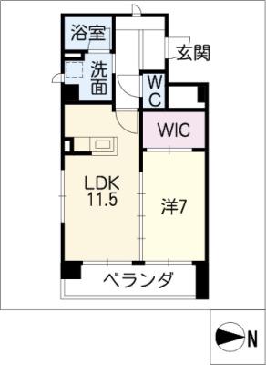 メゾン・ド・山手(1LDK/3階)の間取り写真