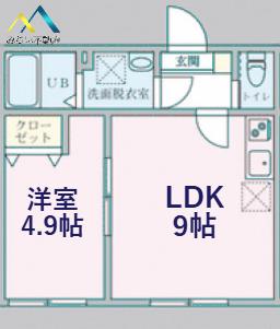 エレジオ横浜(1LDK/1階)の間取り写真