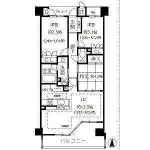 ALATO白壁東(3LDK/3階)の間取り写真