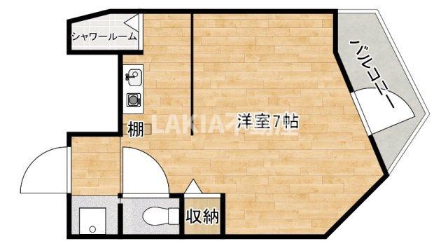 アーク上町台II番館(1K/4階)の間取り写真