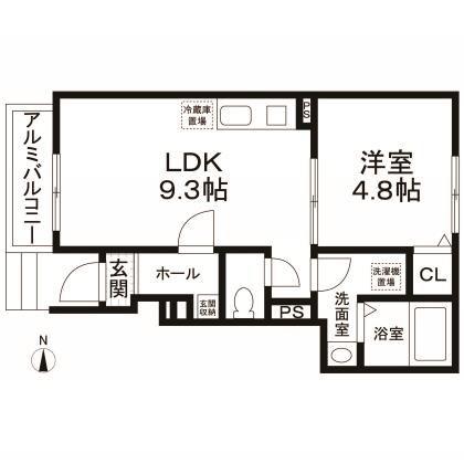 プログレス田端(1LDK/1階)の間取り写真