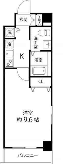 蓮根レジデンス(1K/5階)の間取り写真