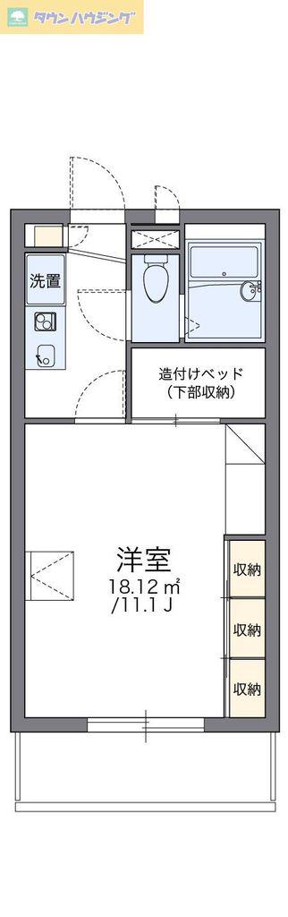 レオパレス蘇我加藤(1K/1階)の間取り写真