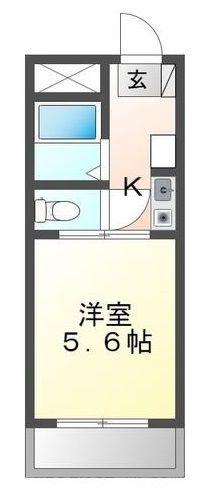 アーバンメゾン豊川(1K/8階)の間取り写真