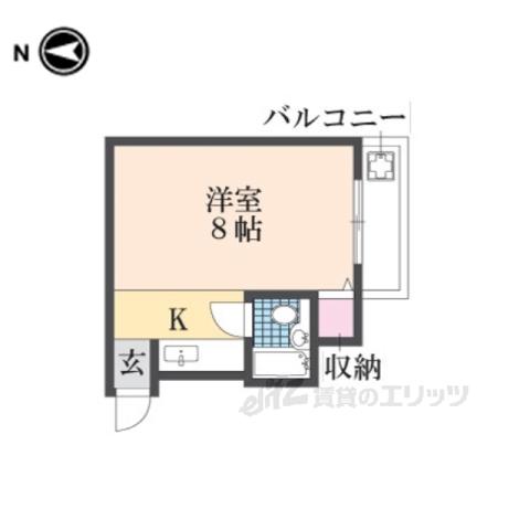 マンションローレル(ワンルーム/5階)の間取り写真