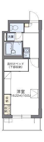 レオパレスパルコートC(1K/4階)の間取り写真