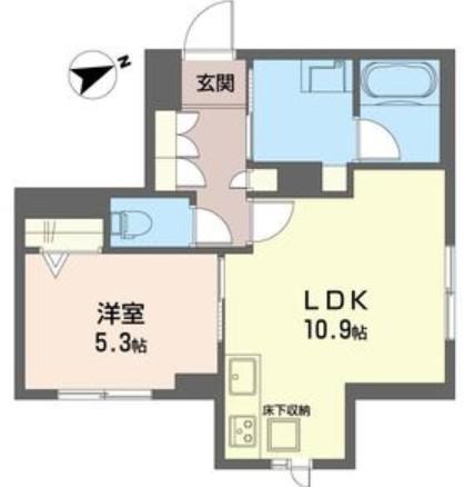 ブレス幕張本郷(1LDK/1階)の間取り写真