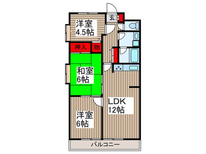 MRAグランドール(3LDK/3階)の間取り写真