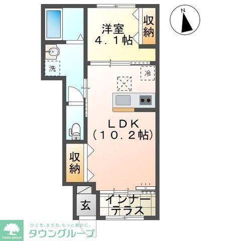 船橋市夏見台1丁目アパート(1LDK/1階)の間取り写真