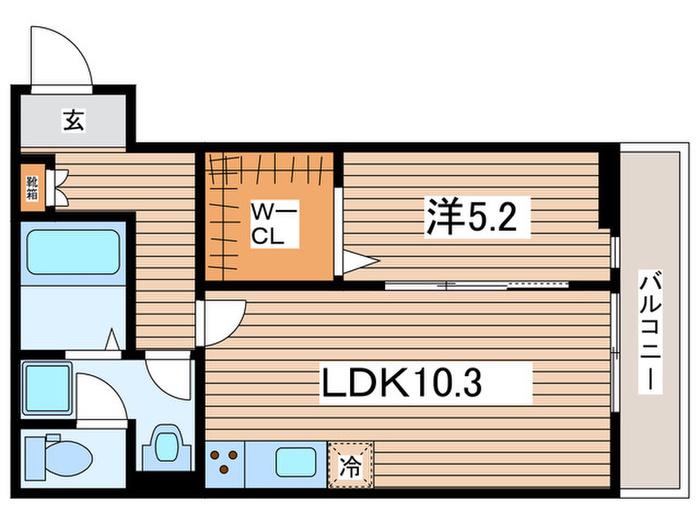 東急東横線 綱島駅 徒歩9分 3階建 築10年(1LDK/1階)の間取り写真