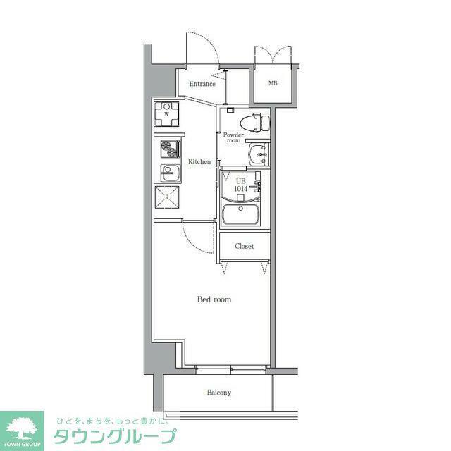 エルプレイス新子安II(1K/2階)の間取り写真