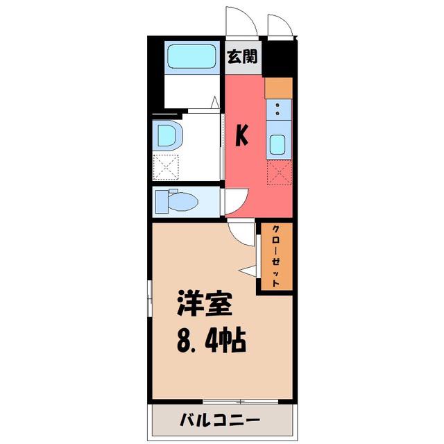 メゾン ド シャルール(1K/2階)の間取り写真