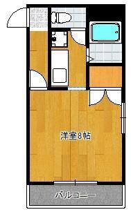 シバタビルディング(1K/3階)の間取り写真